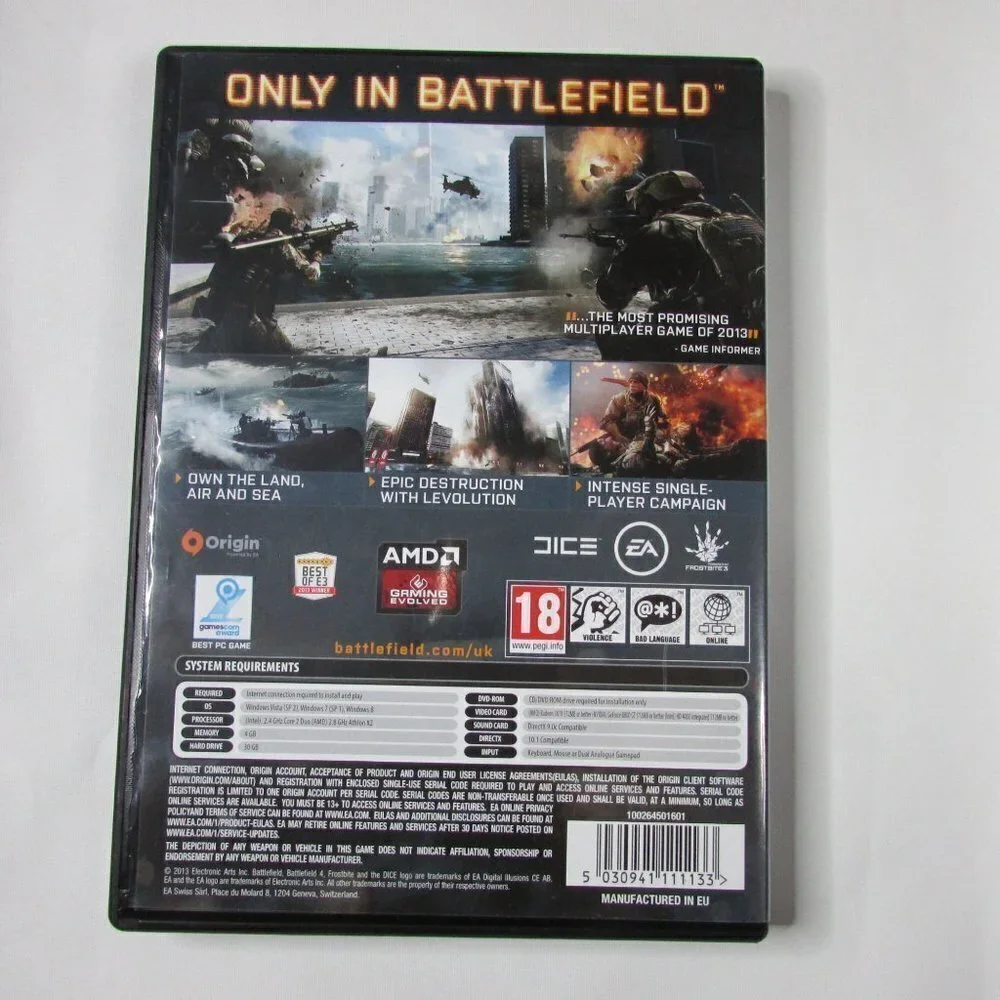 Battlefield 4 PC DVD Rom 3 Disc EA